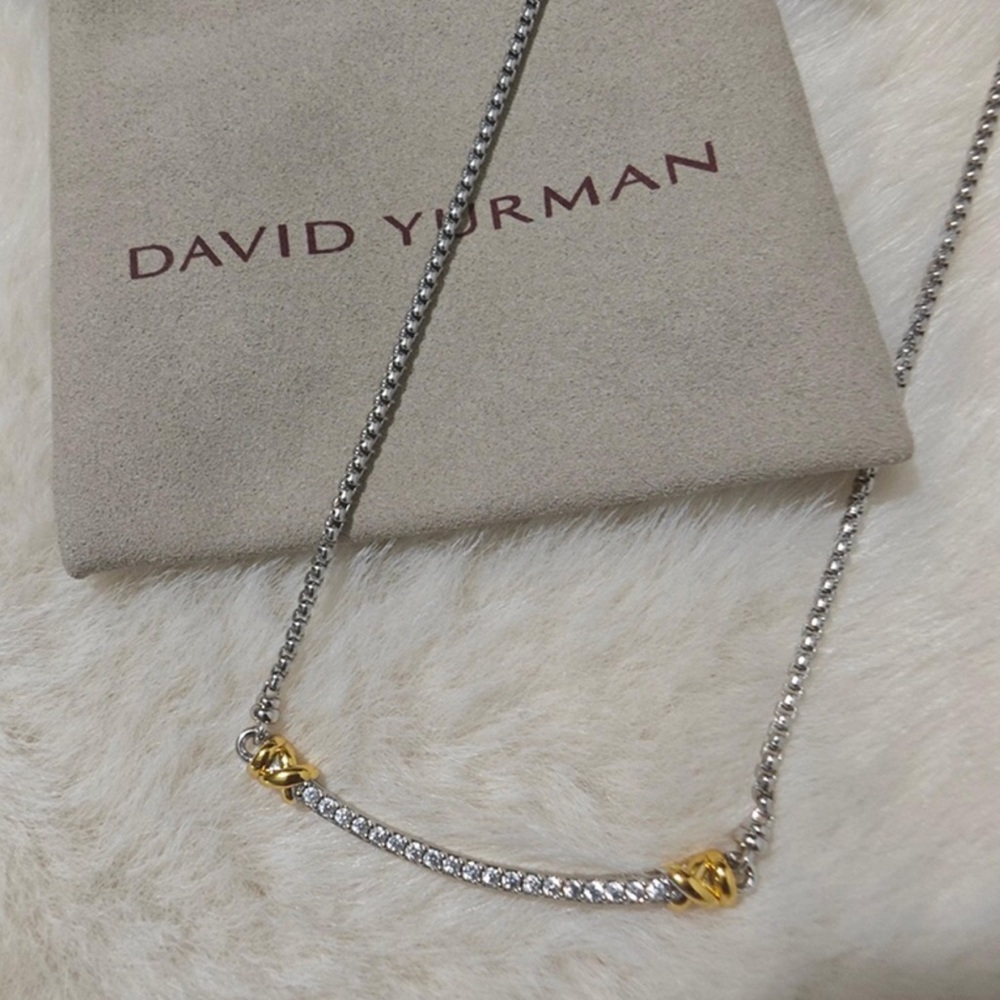 David Yurman Silver and Gold Necklace